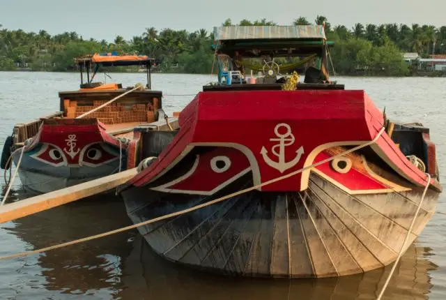 Boats with eyes Mekong Delta