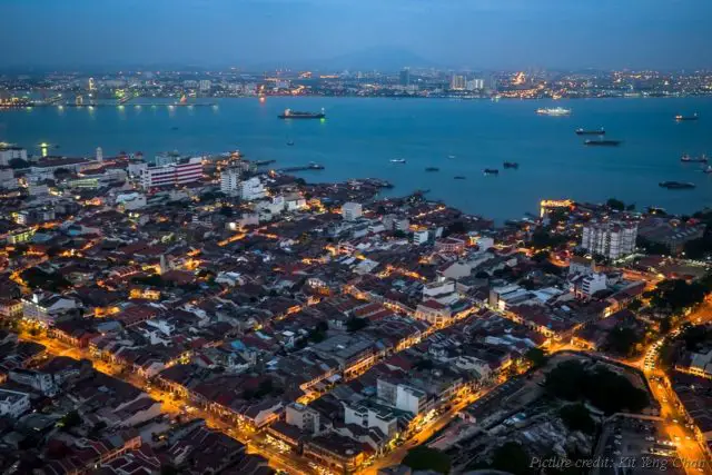 George Town view by night