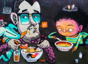 penang food street art