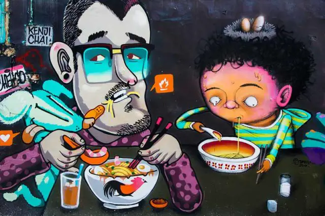 penang food street art