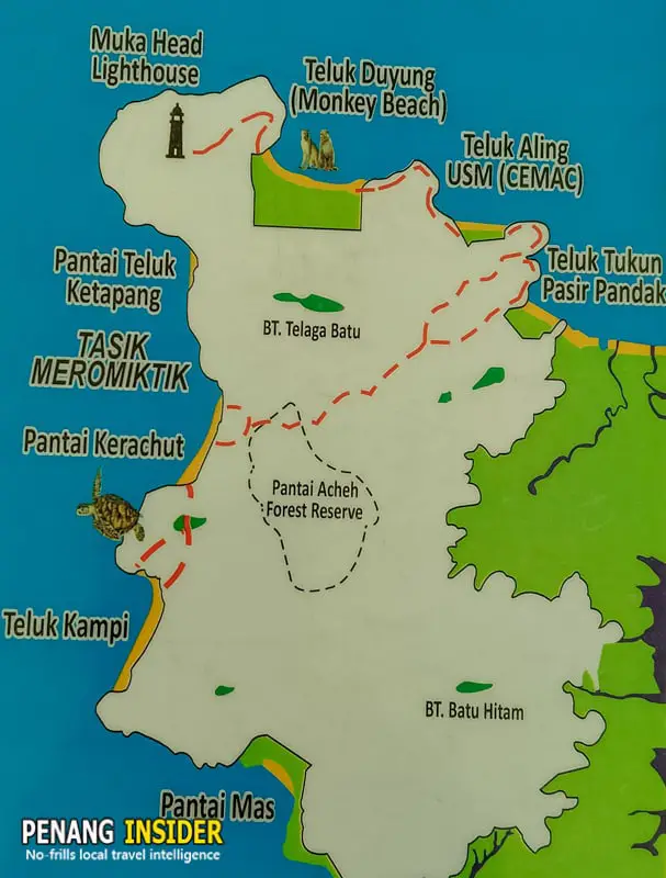 taman negara penang teluk bahang map