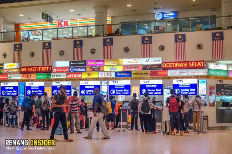 kuala lumpur to penang by bus TBS bus station