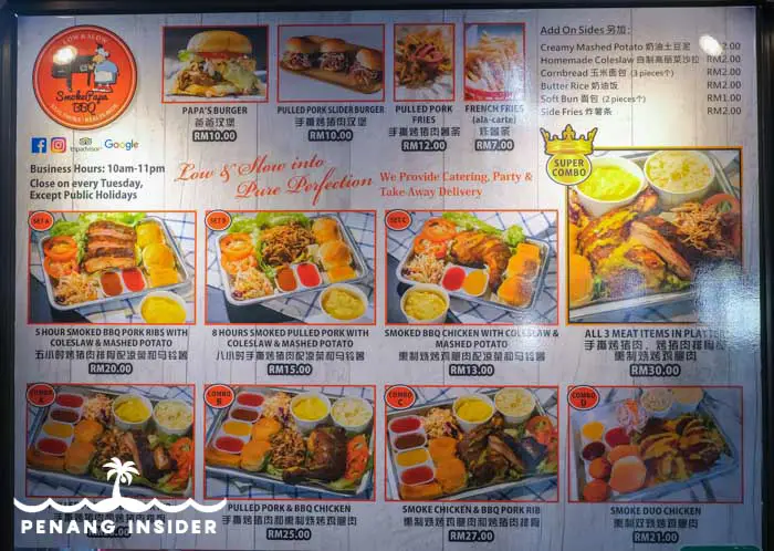 smoke_papa_penang_BBQ menu