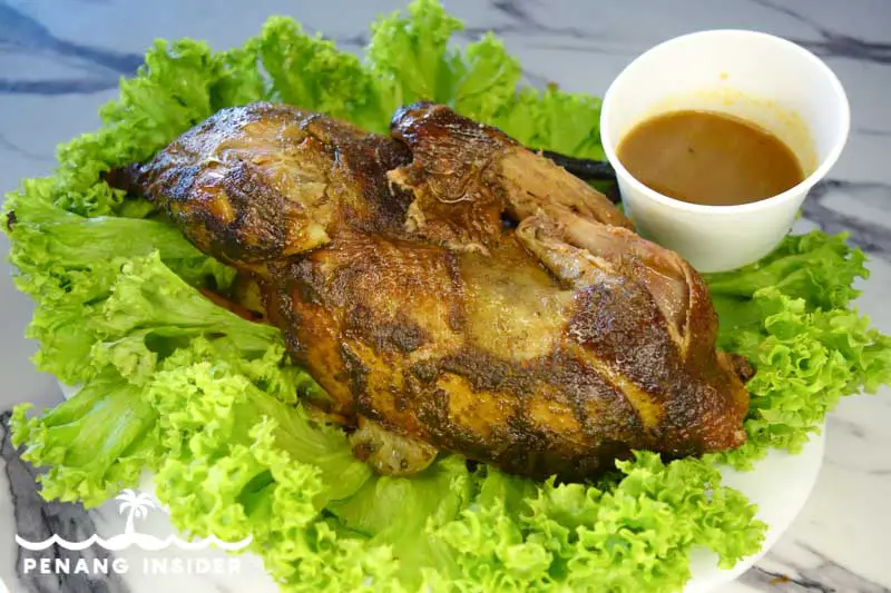 Smoke Papa's smoked half duck with Aromatic Vegetable stuffing