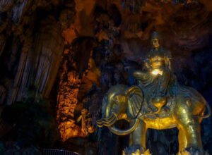 statue inside Kek Lok Tong, one of the best Ipoh Cave Temples