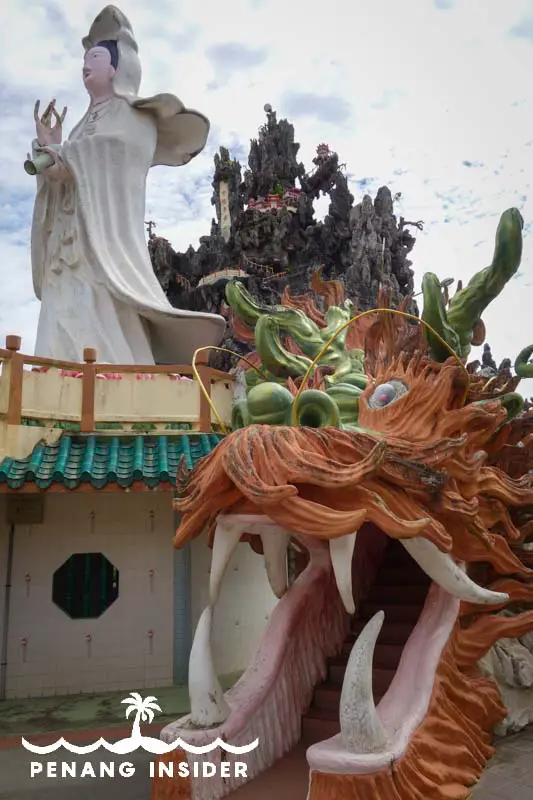 In Kuala Gula, a dragon mouth leads you to Goddess Kwan Yin