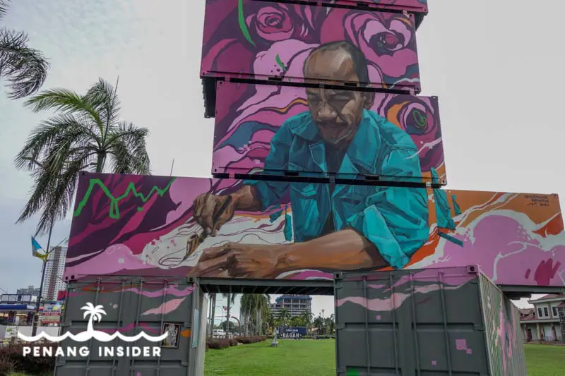 Tha Batik Maker Container Art in Dataran Pemuda Butterworth