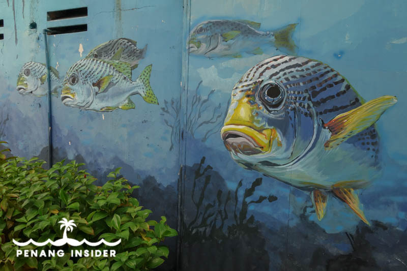 tropical fish mural Butterworth Art Walk Malaysia
