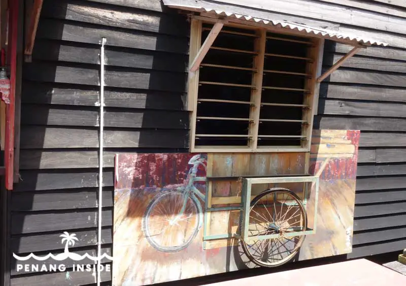trishaw and window chew jetty art