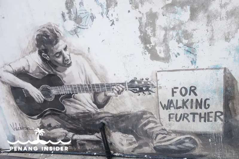 Penang Street Art Guitar Busker Volchkova