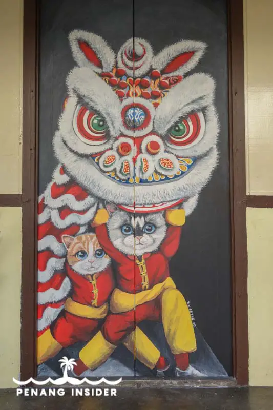 Penang Street Art WK Setor Lion Dance Cats