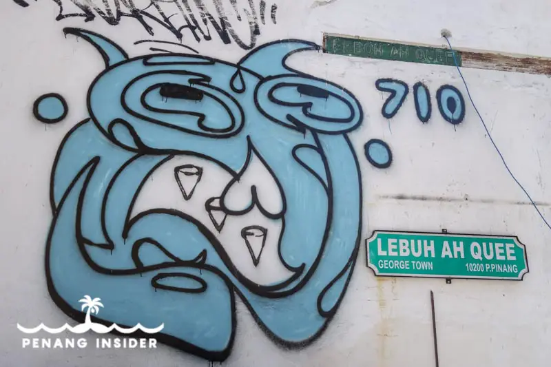 Penang Street Art Abstract face Lebuh Ah Quee