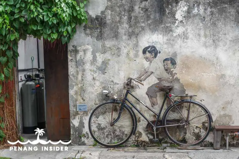 Little Children on a Bicycle by Ernest Zacharevic