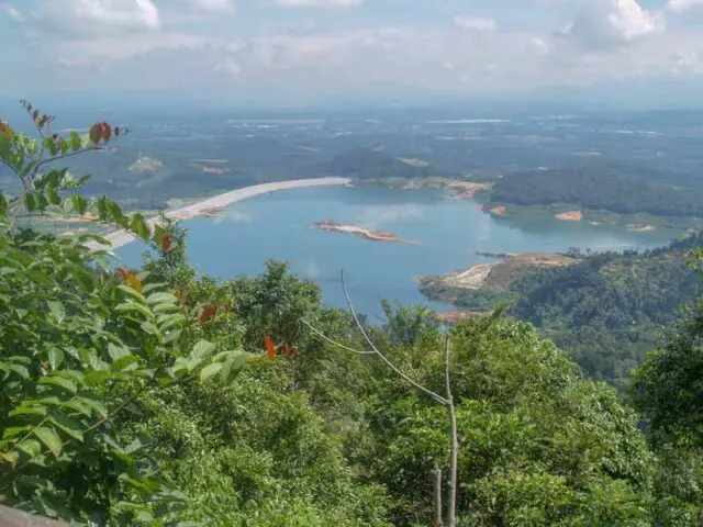 Mengkuang Dam from the top of Bukit Mertajam Seberang Perai hiking