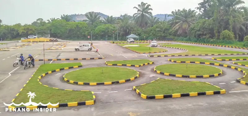 The driving range at Taman Melati in Bukit Minyak where I did my practical lessons to get a Malaysian Driving License.