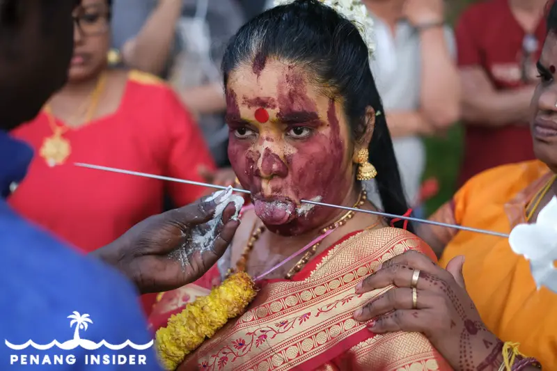 kali amman temple devotee kavadi pangkor island malaysia