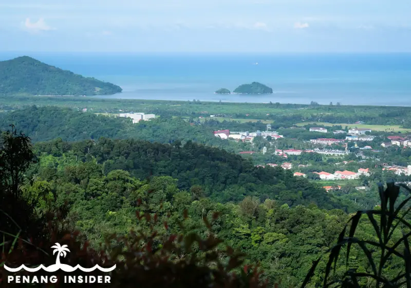 View of Balik Pulau and Pulau Betong from the Anjung Indah viewpoint 