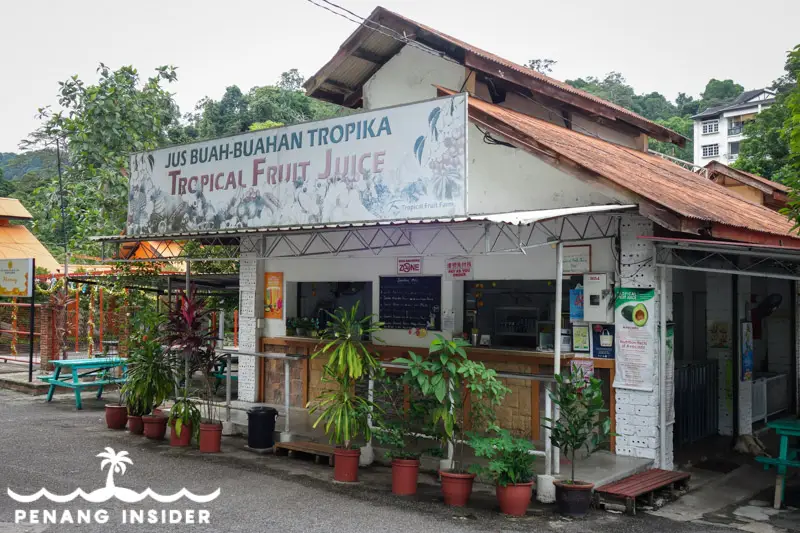 Tropical Fruit Juice shop at Penang Botanical Gardens