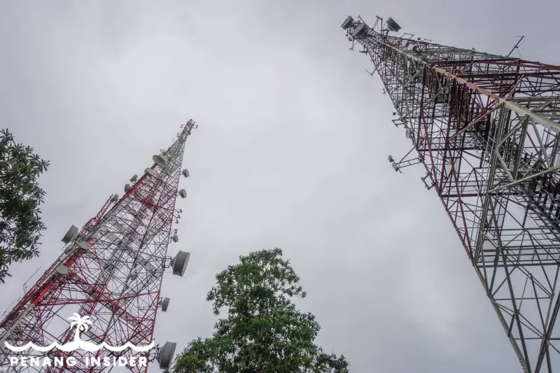 The Telekom Towers on top of Bukit Mertajam