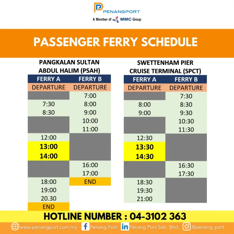 cruise penang schedule 2023