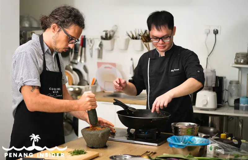 Penang cooking class Chef Samuel and Marco Ferrarese