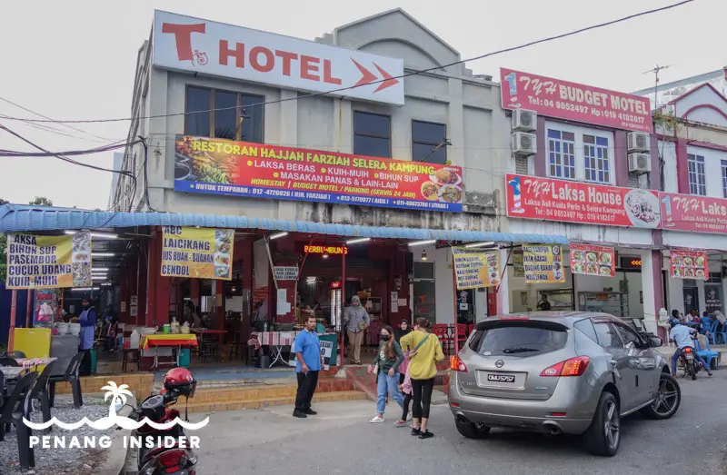 hotels and shops facing Kuala Perlis jetty
