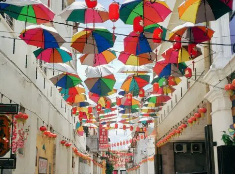 Ipoh concubine lane umbrellas