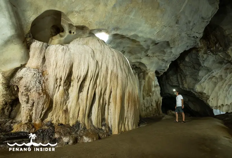 Gua Charas cave inside stalactite