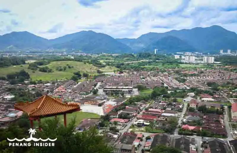 views from top of Perak Cave Temple Ipoh
