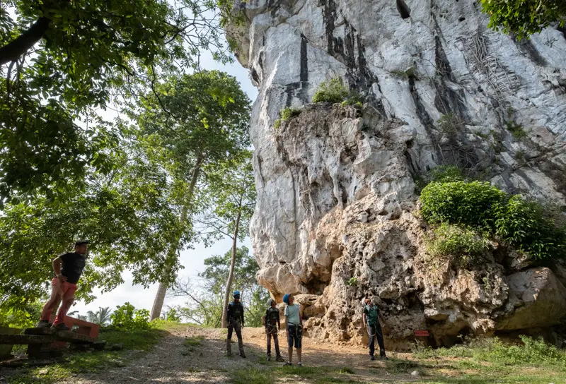 The bottom of Paya Gunung rock in Jerantut

