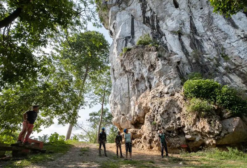 The bottom of Paya Gunung rock in Jerantut