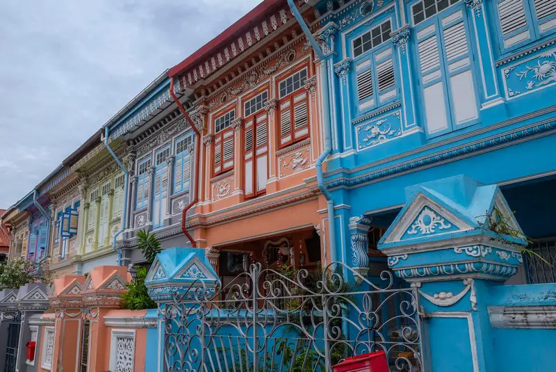 Peranakan shophouses in Joo Chiat Singapore
